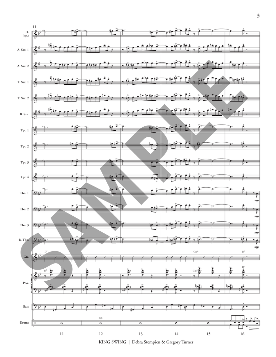 King Swing King Swing Jazz Ensemble scores gallery preview page 4