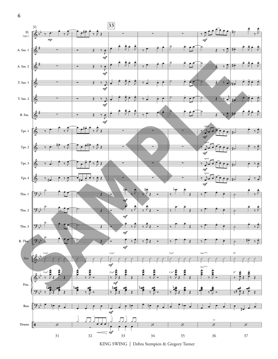 King Swing King Swing Jazz Ensemble scores gallery preview page 7
