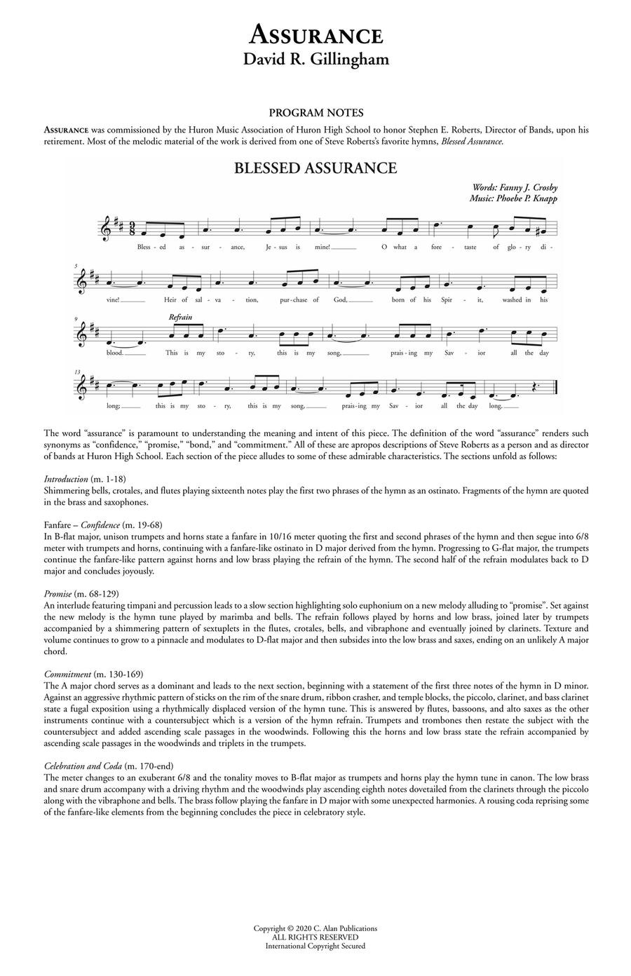 Assurance (score only) Assurance (score only) Concert Band scores gallery preview page 3