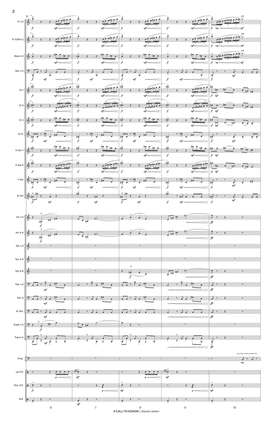 Call to Honor, A Call to Honor, A Concert Band scores gallery preview page 3