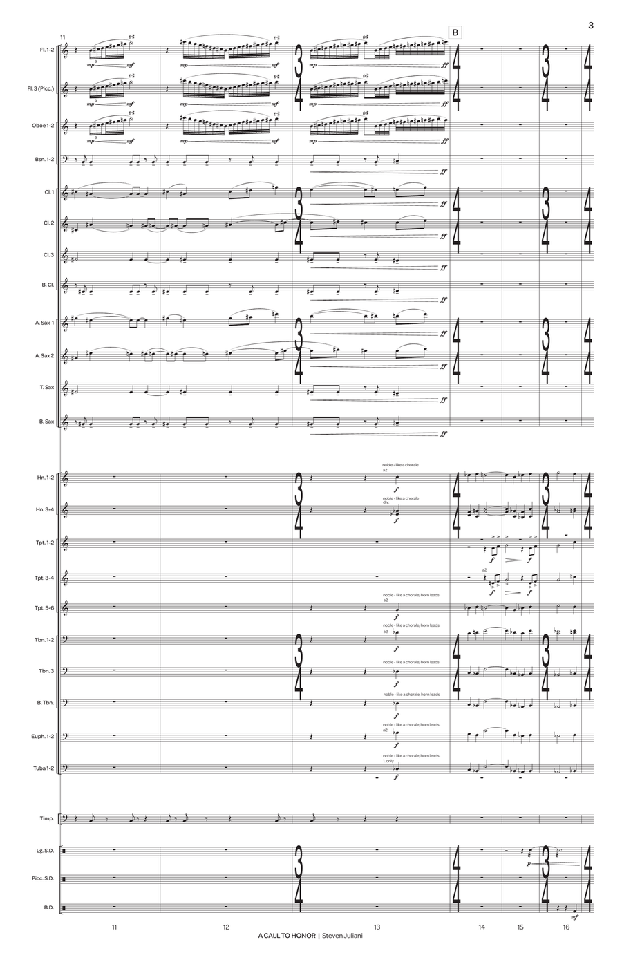 Call to Honor, A Call to Honor, A Concert Band scores gallery preview page 4