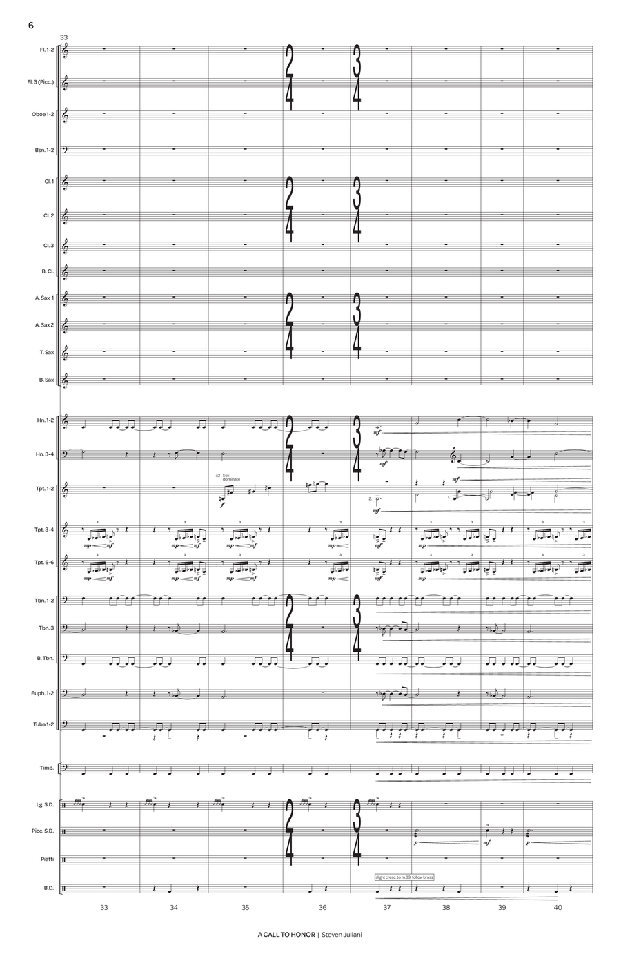 Call to Honor, A Call to Honor, A Concert Band scores gallery preview page 7