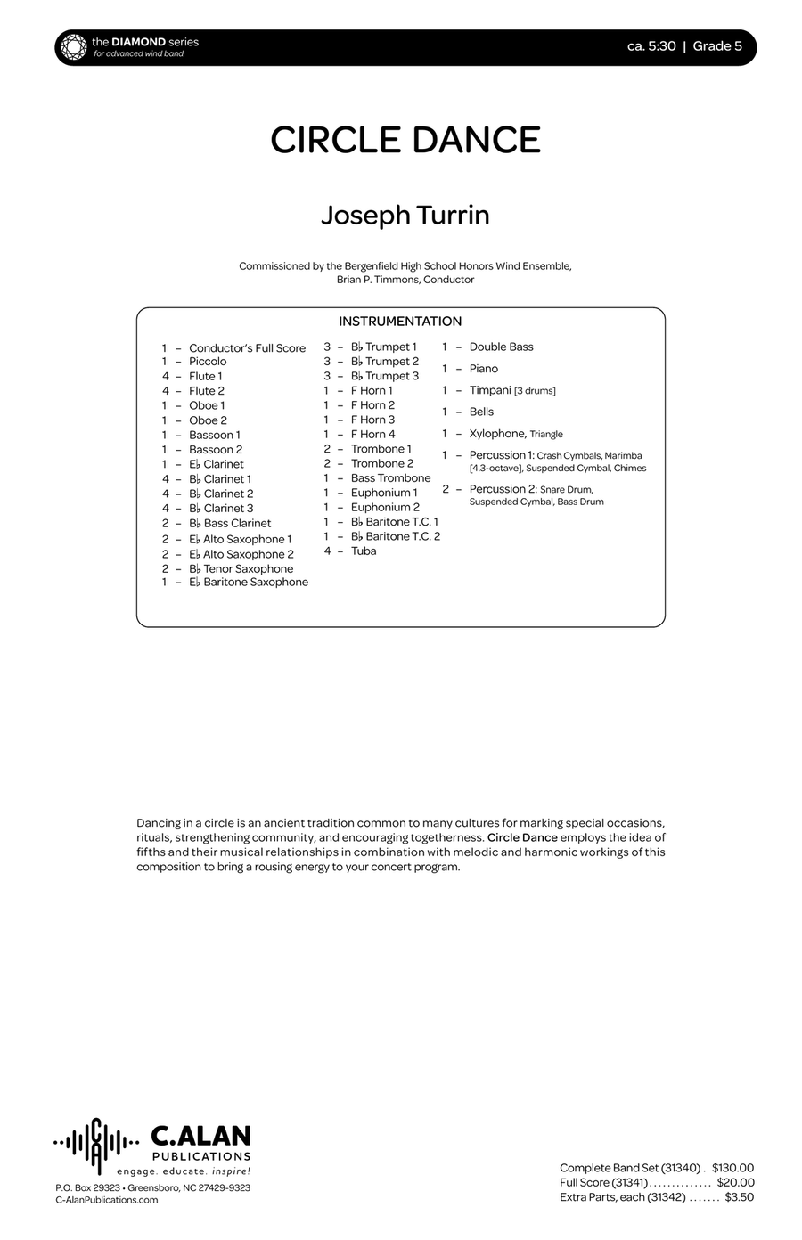 Circle Dance Circle Dance Concert Band scores gallery preview page 2