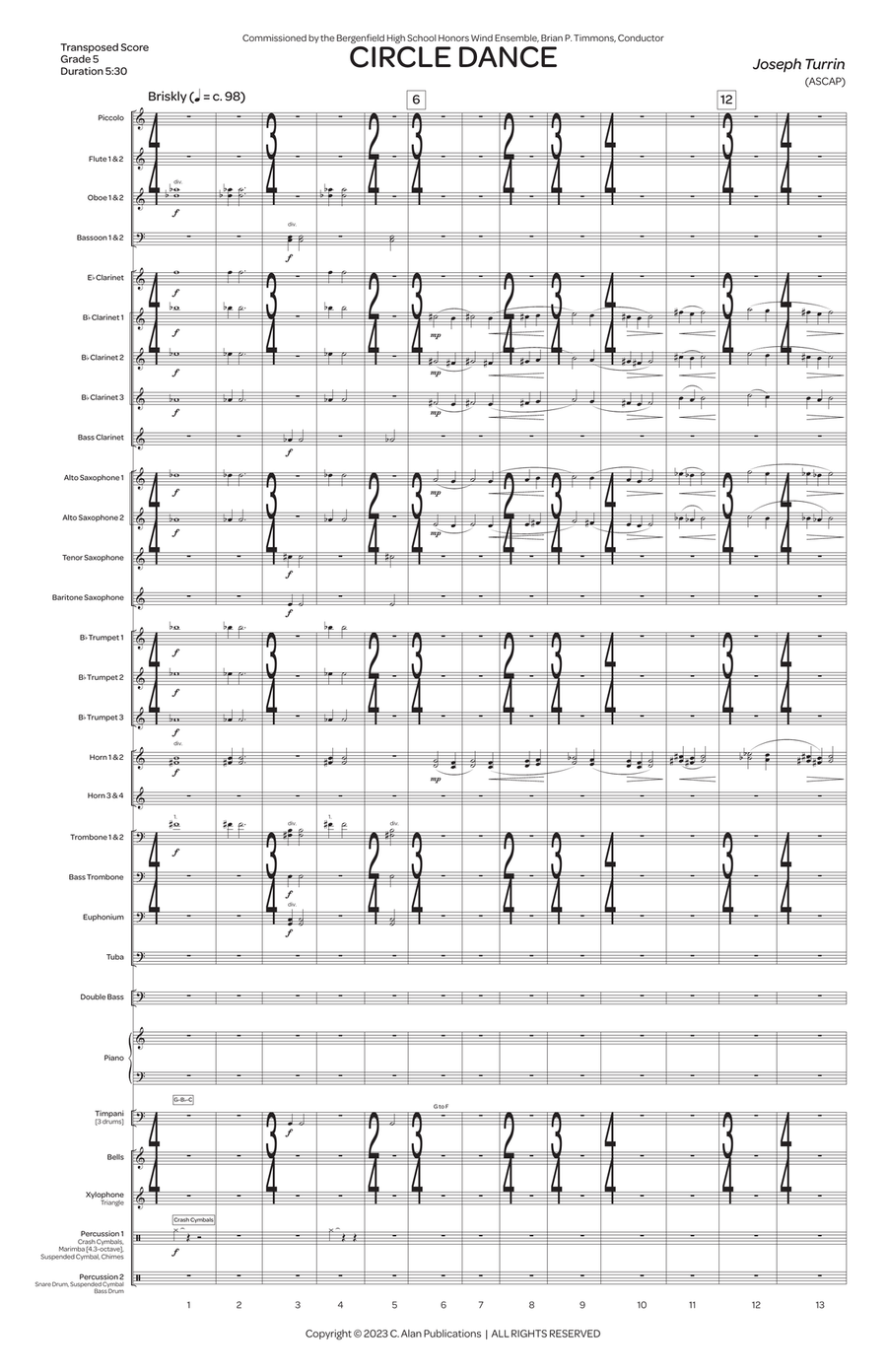 Circle Dance Circle Dance Concert Band scores gallery preview page 3
