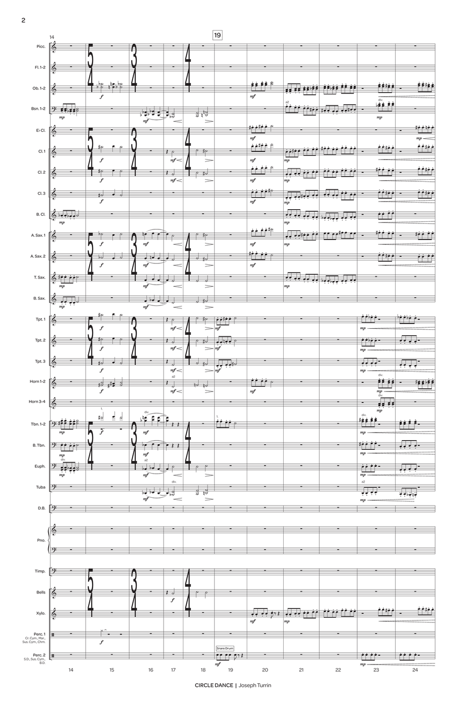 Circle Dance Circle Dance Concert Band scores gallery preview page 4