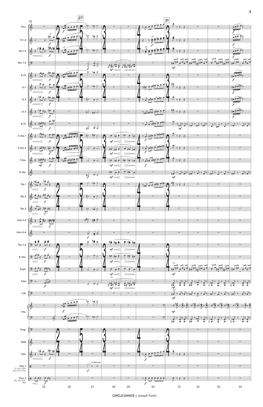 Circle Dance Circle Dance Concert Band scores gallery preview page 5