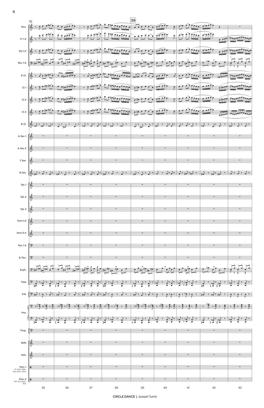 Circle Dance Circle Dance Concert Band scores gallery preview page 6