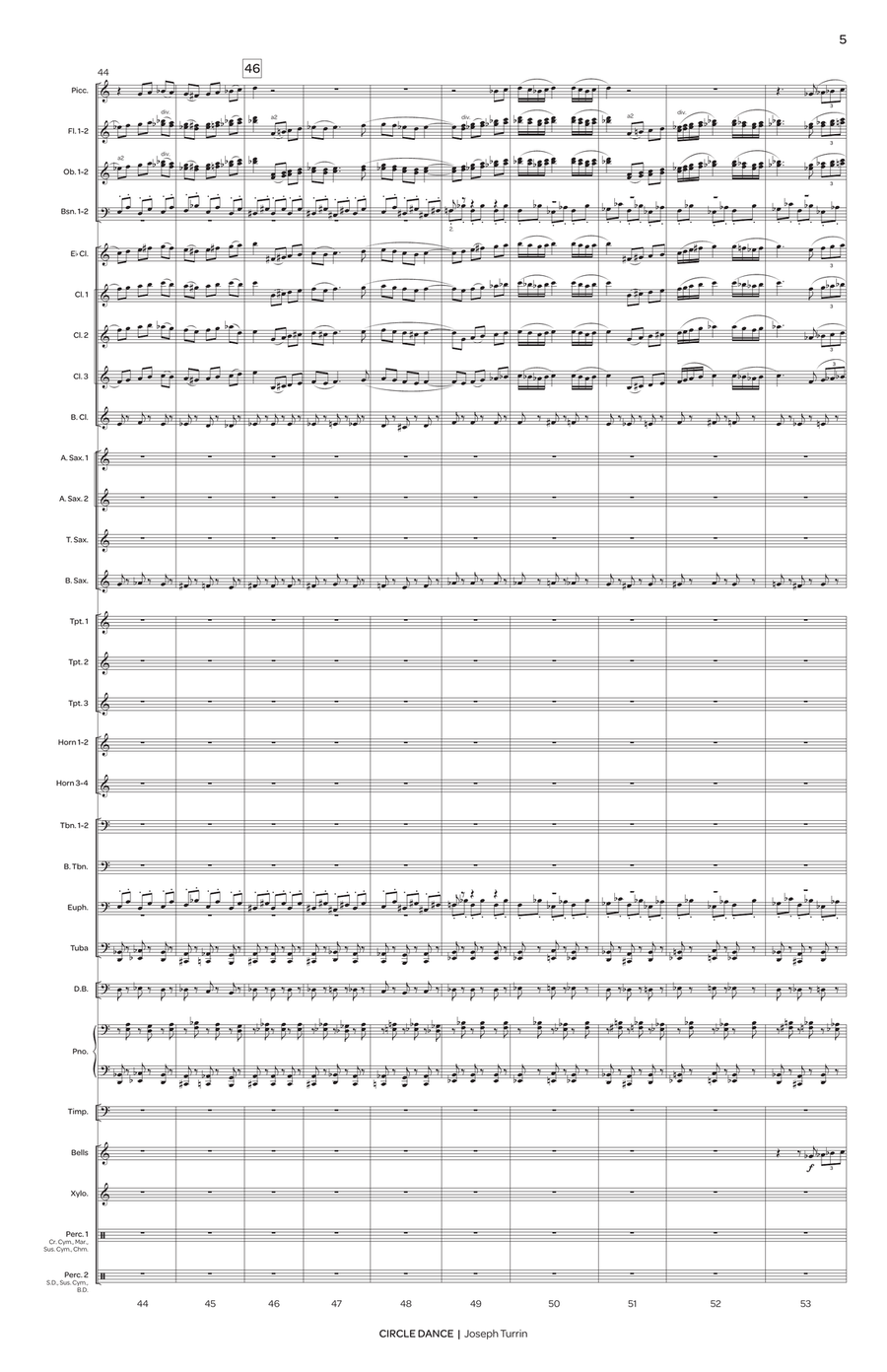 Circle Dance Circle Dance Concert Band scores gallery preview page 7