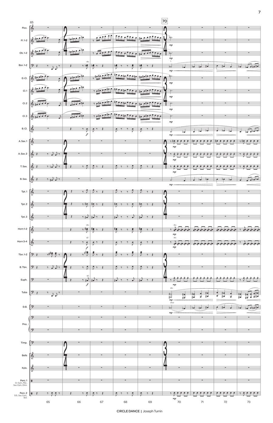 Circle Dance Circle Dance Concert Band scores gallery preview page 9