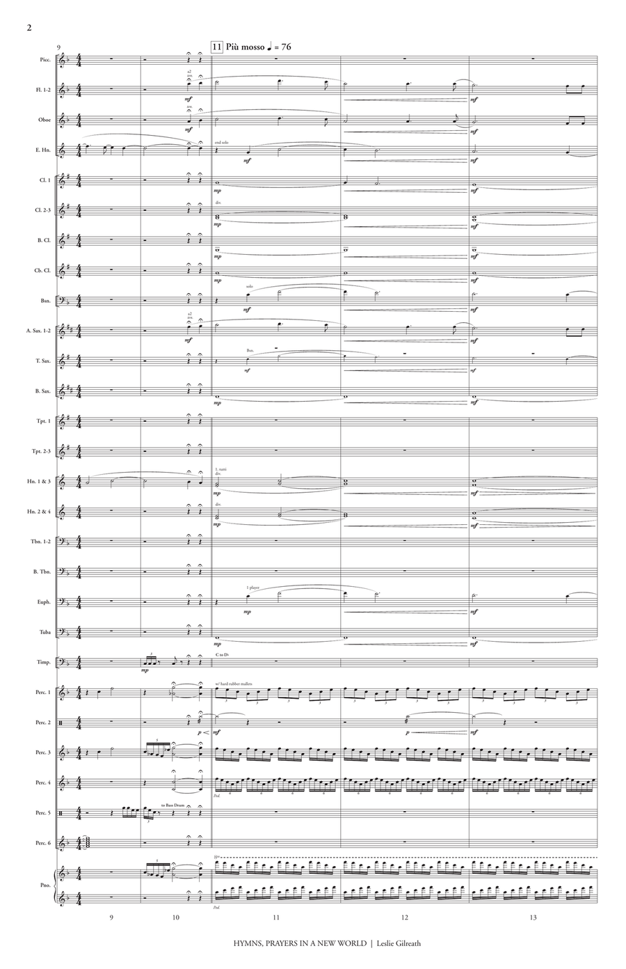 Hymns, Prayers, in a New World Concert Band scores gallery preview page 3