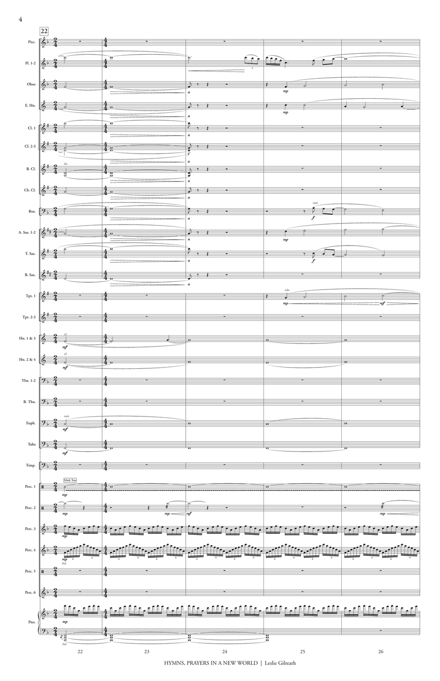 Hymns, Prayers, in a New World Concert Band scores gallery preview page 5