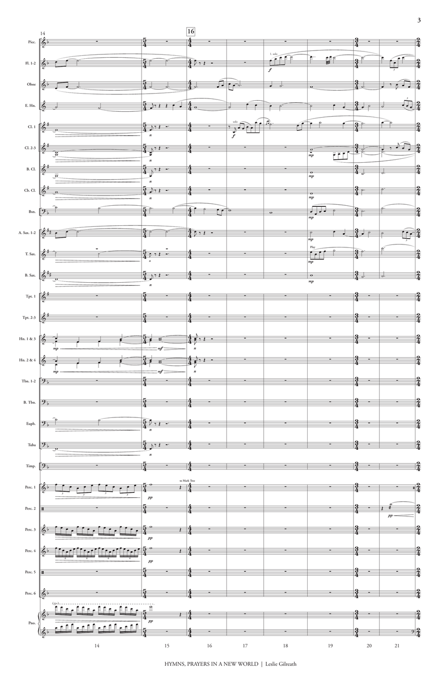 Hymns, Prayers, in a New World (score only) Concert Band scores gallery preview page 4