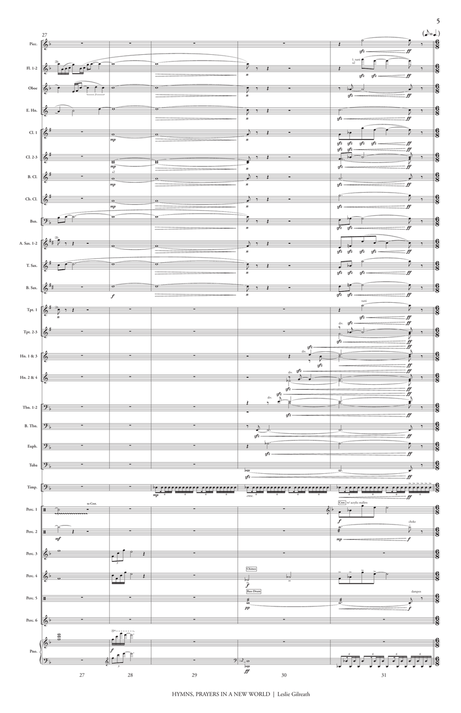 Hymns, Prayers, in a New World (score only) Concert Band scores gallery preview page 6