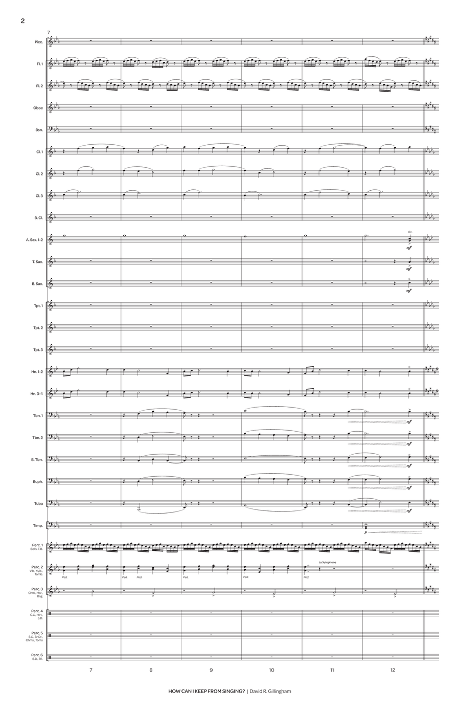 How Can I Keep from Singing? Concert Band scores gallery preview page 3