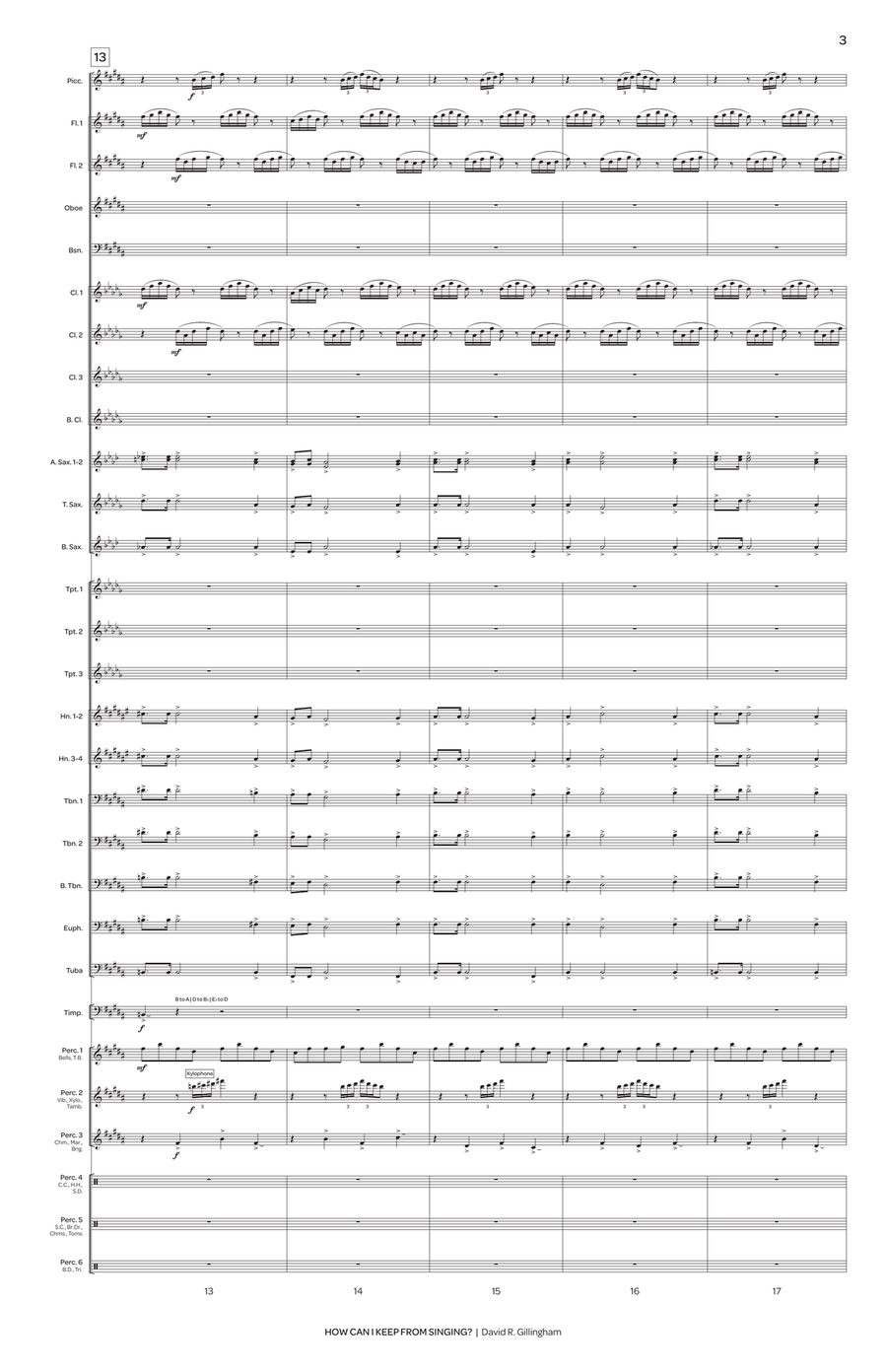 How Can I Keep from Singing? Concert Band scores gallery preview page 4