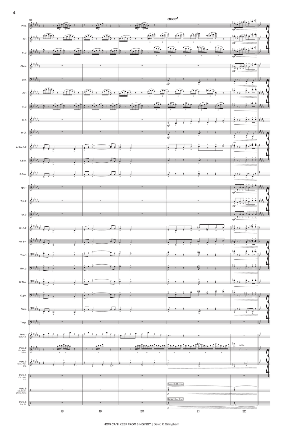 How Can I Keep from Singing? Concert Band scores gallery preview page 5