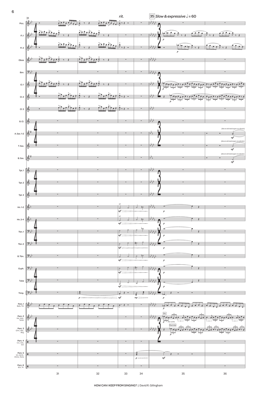How Can I Keep from Singing? Concert Band scores gallery preview page 7