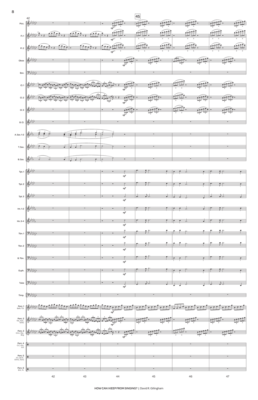 How Can I Keep from Singing? Concert Band scores gallery preview page 9