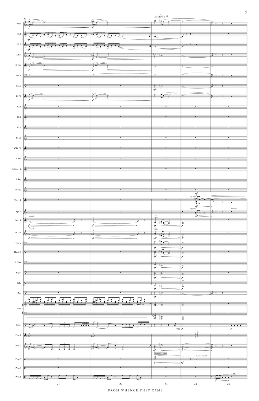 From Whence They Came From Whence They Came Concert Band scores gallery preview page 6