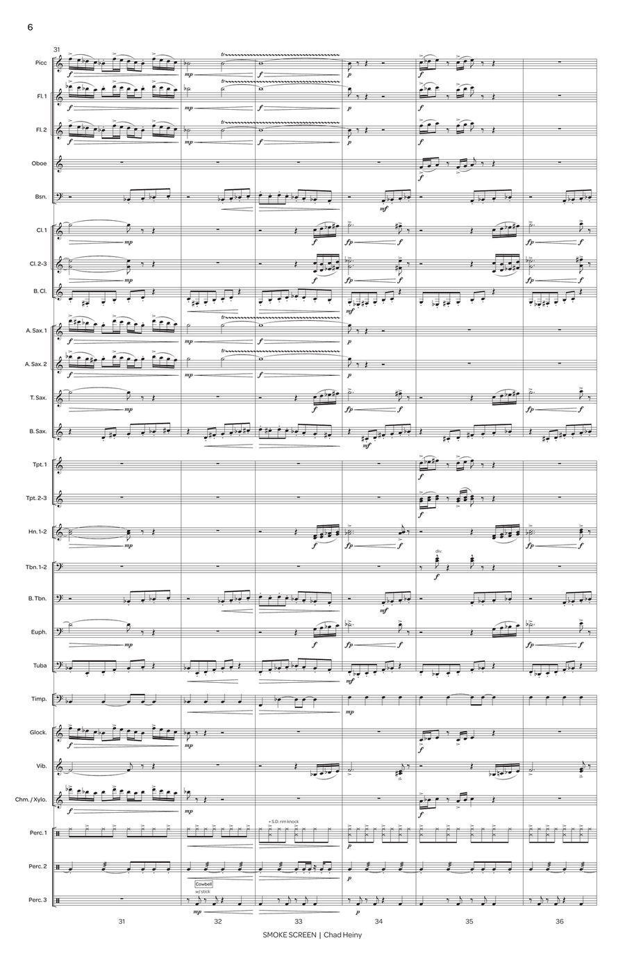 Smoke Screen Smoke Screen Concert Band scores gallery preview page 7