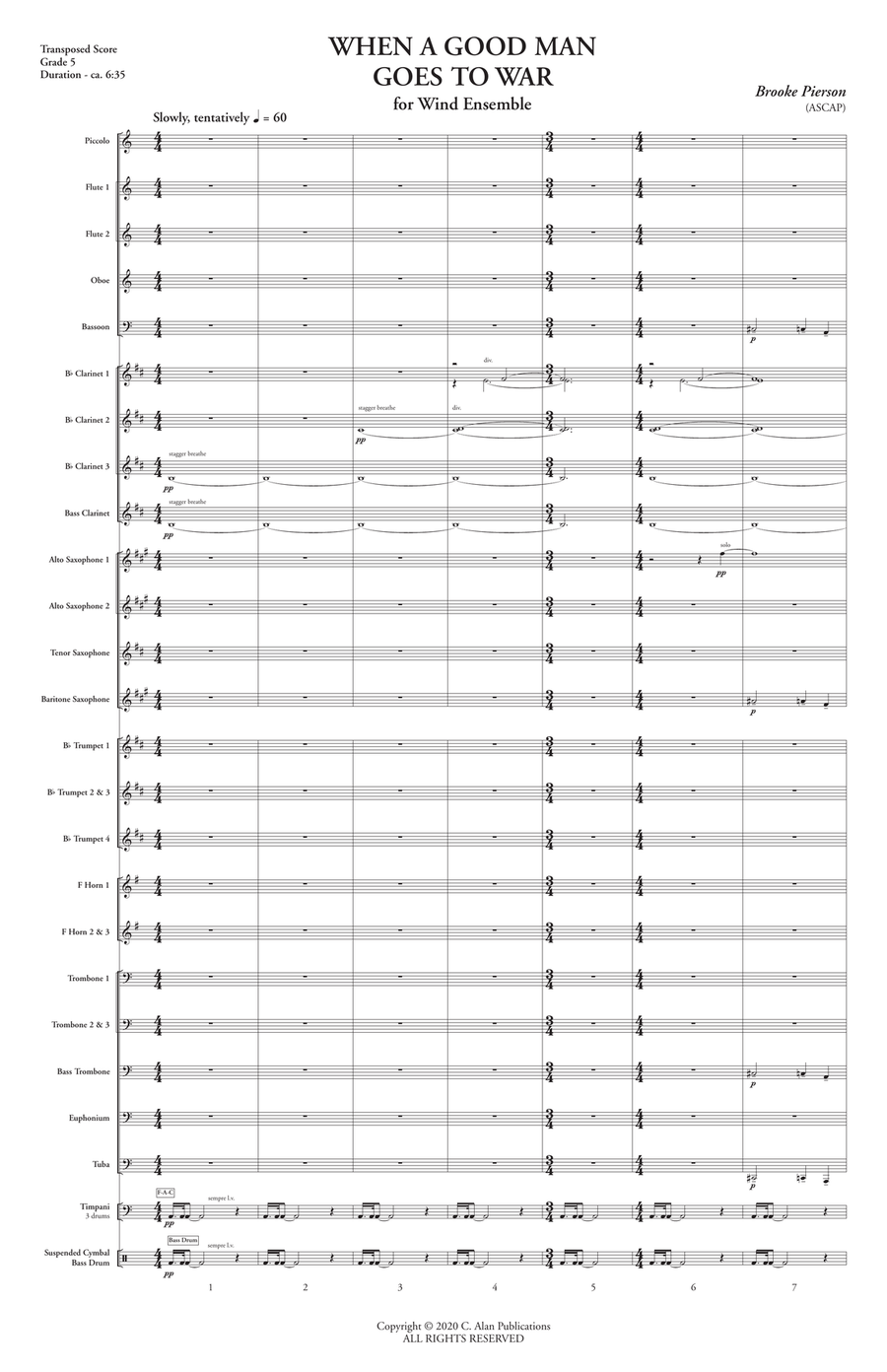 When a Good Man Goes to War Concert Band scores gallery preview page 3