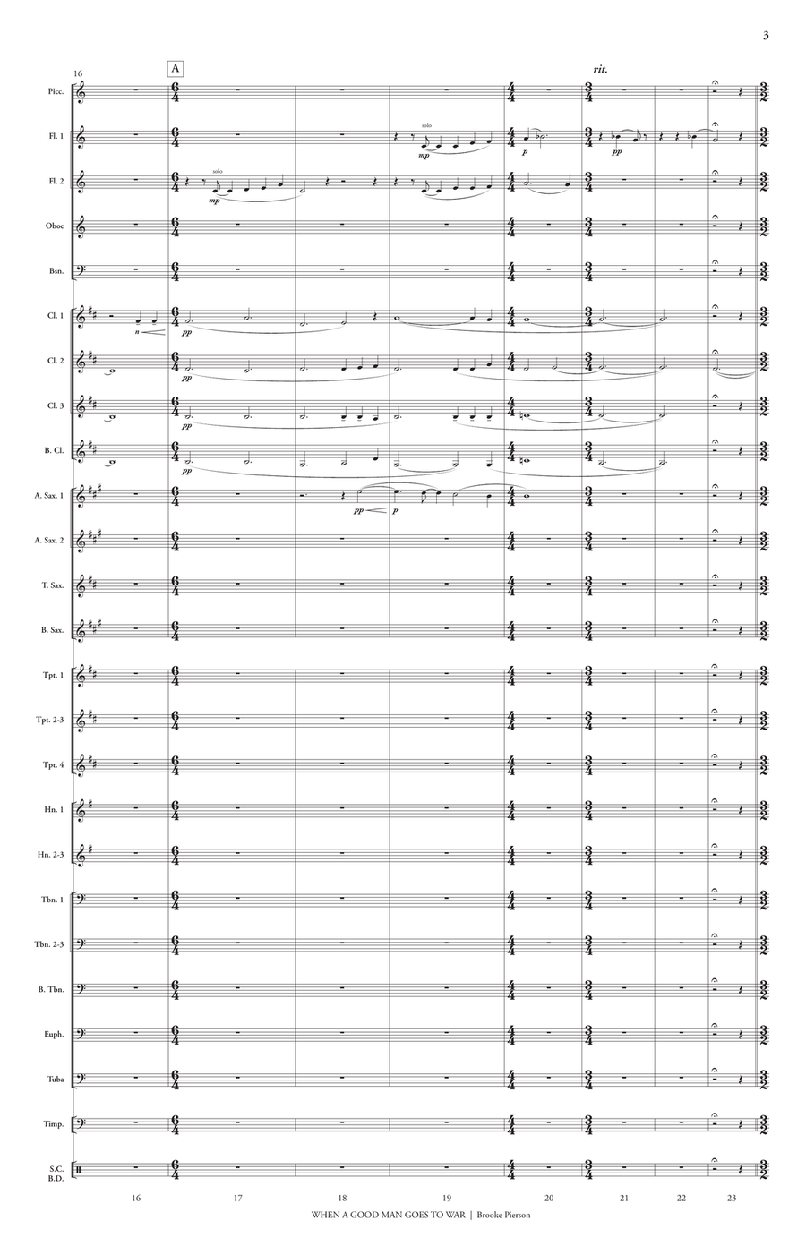 When a Good Man Goes to War Concert Band scores gallery preview page 5
