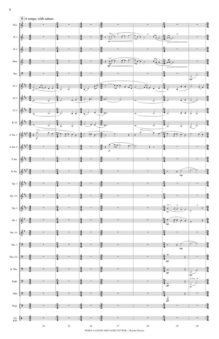 When a Good Man Goes to War Concert Band scores gallery preview page 6