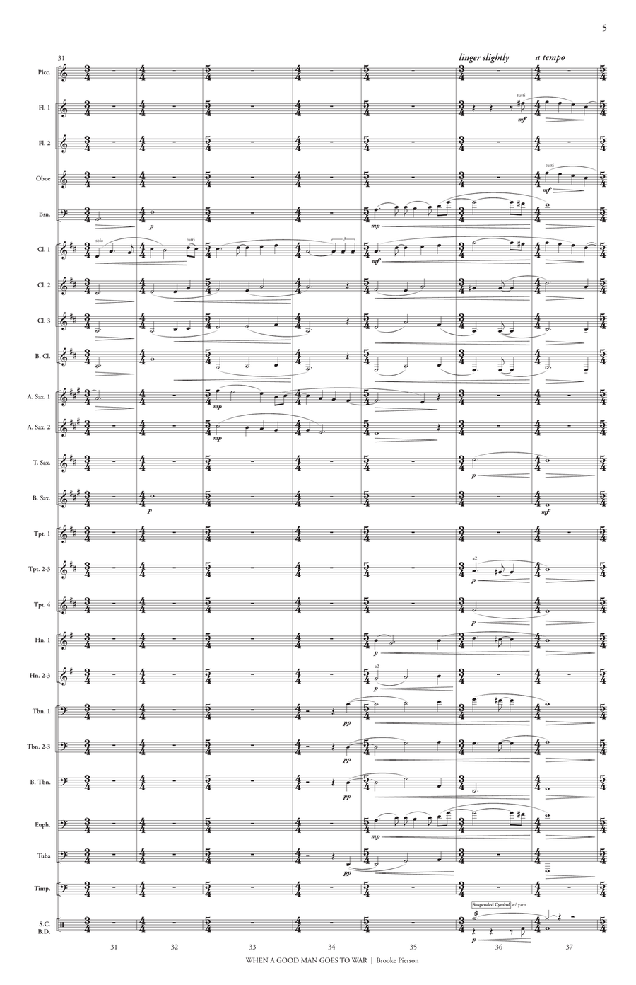 When a Good Man Goes to War Concert Band scores gallery preview page 7