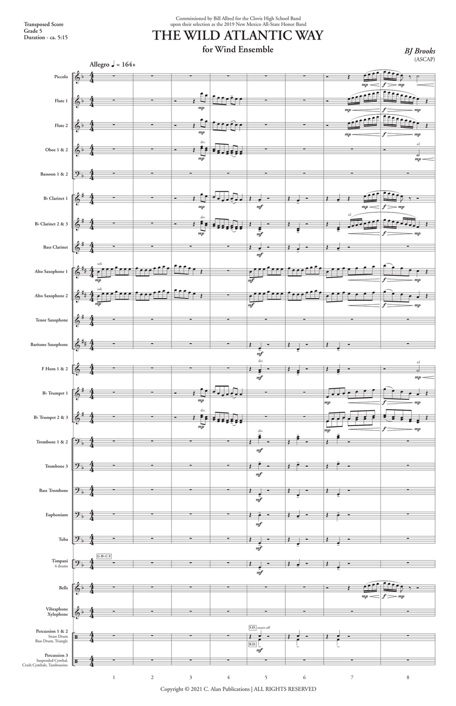 The Wild Atlantic Way (score only) Concert Band scores gallery preview page 2
