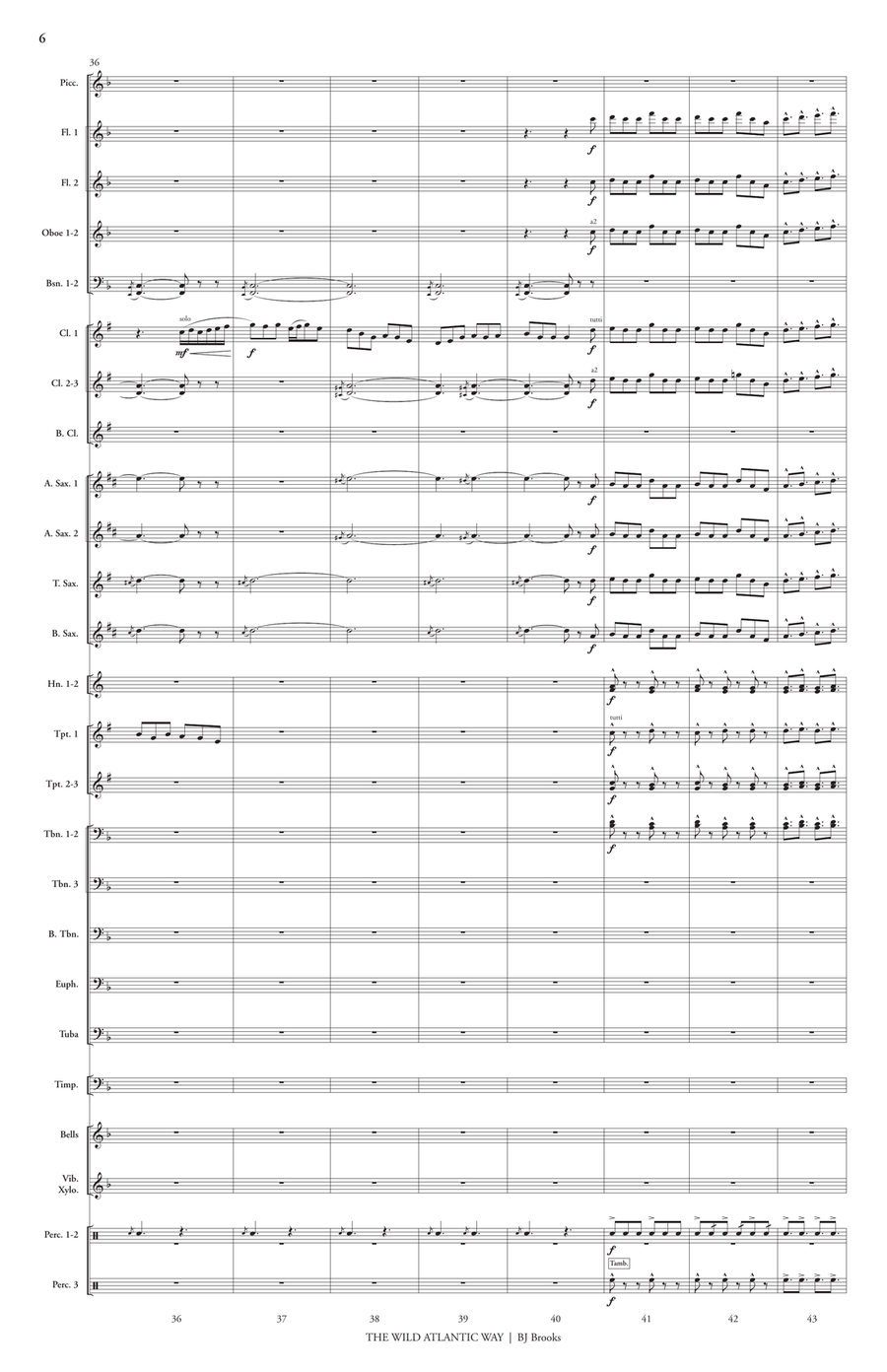 The Wild Atlantic Way (score only) Concert Band scores gallery preview page 7