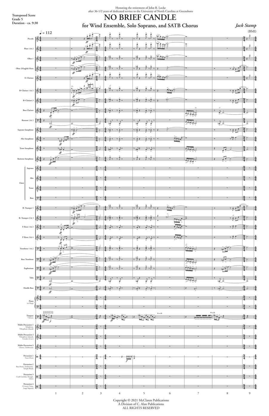No Brief Candle (score only) Choir scores gallery preview page 2