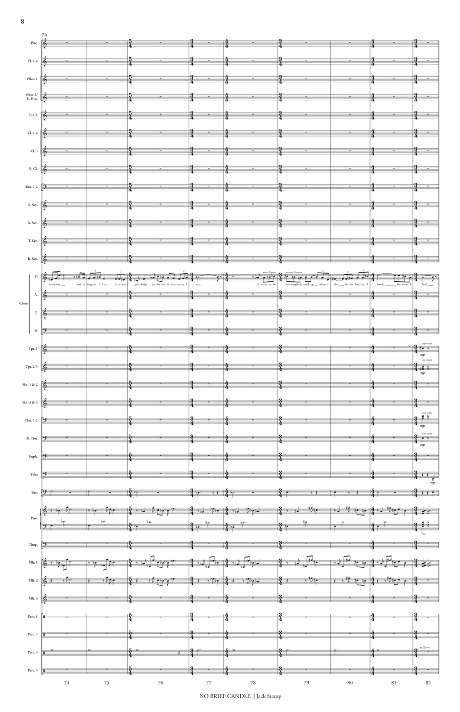 No Brief Candle (score only) Choir scores gallery preview page 9