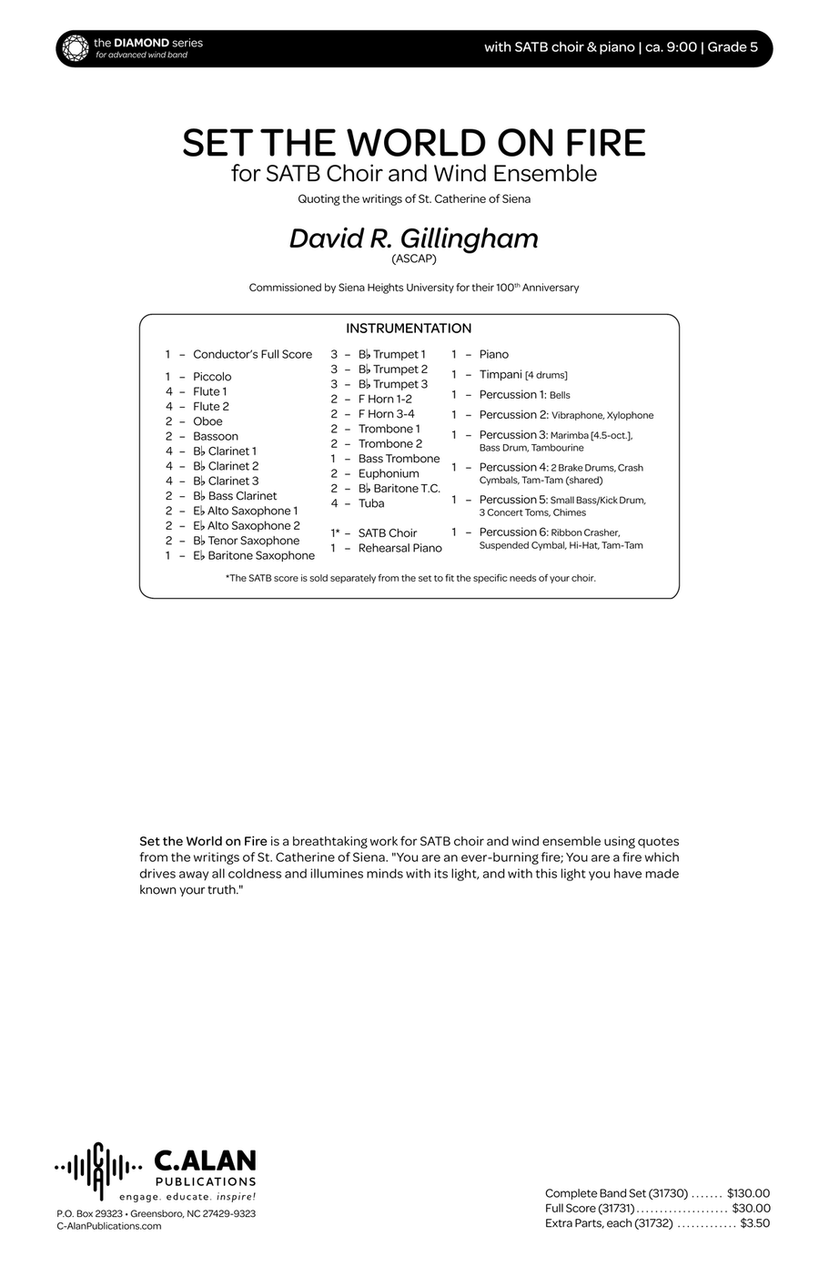 Set the World on Fire (score only) Choir scores gallery preview page 2