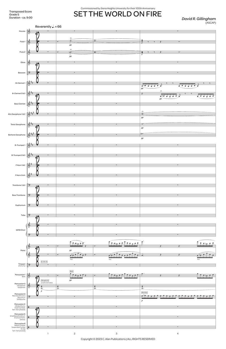 Set the World on Fire (score only) Choir scores gallery preview page 3