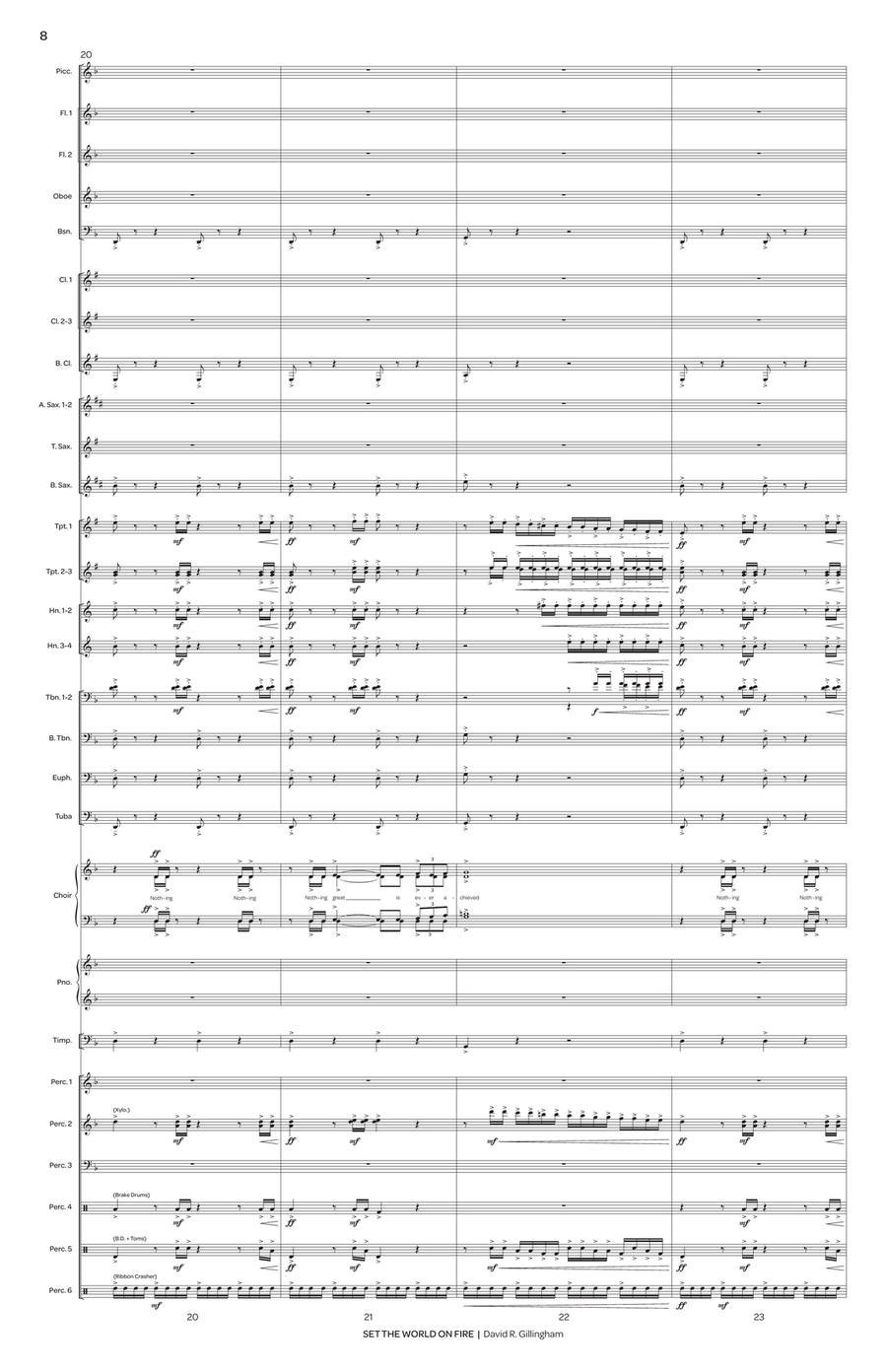 Set the World on Fire (score only) Choir scores gallery preview page 9