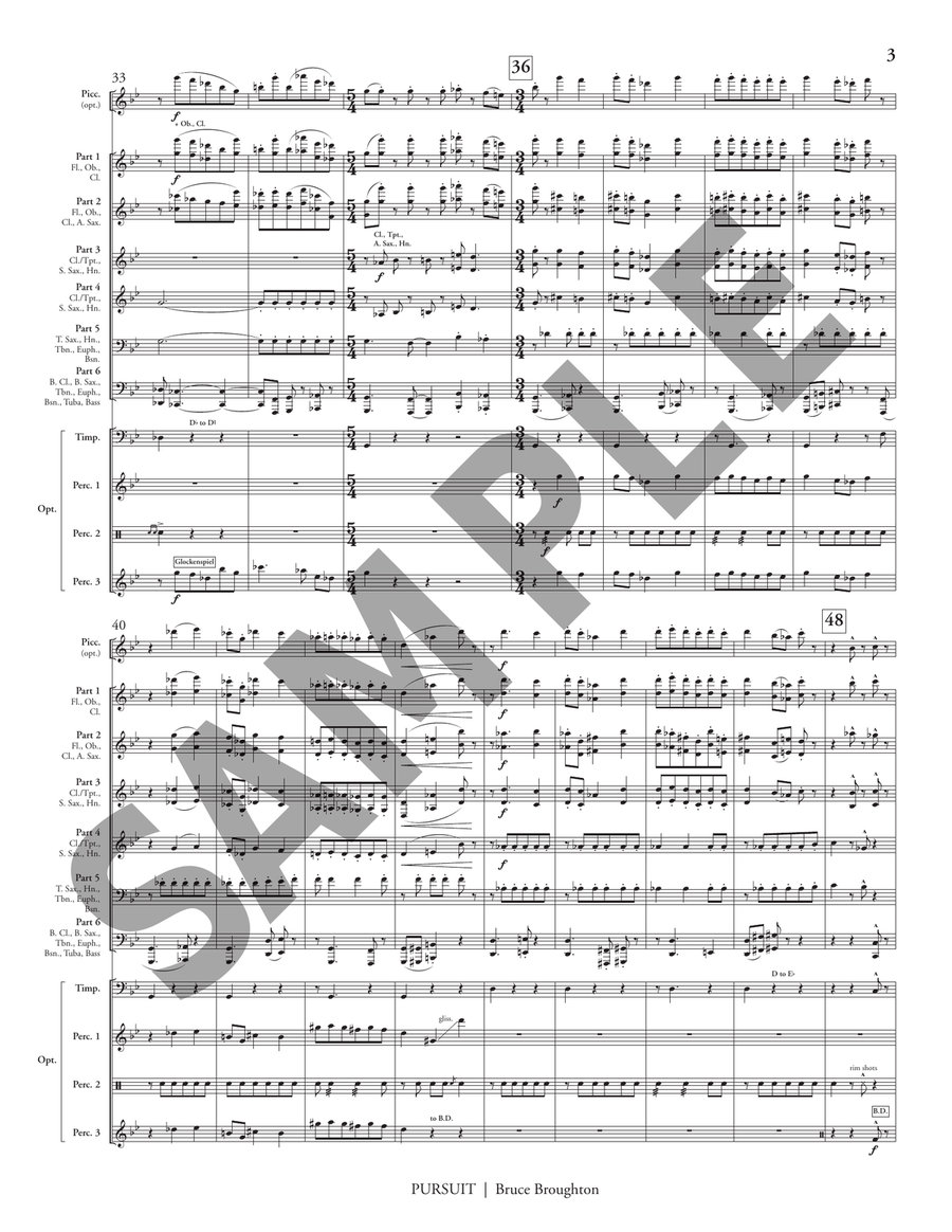 Pursuit (6-part flex) Score scores gallery preview page 6