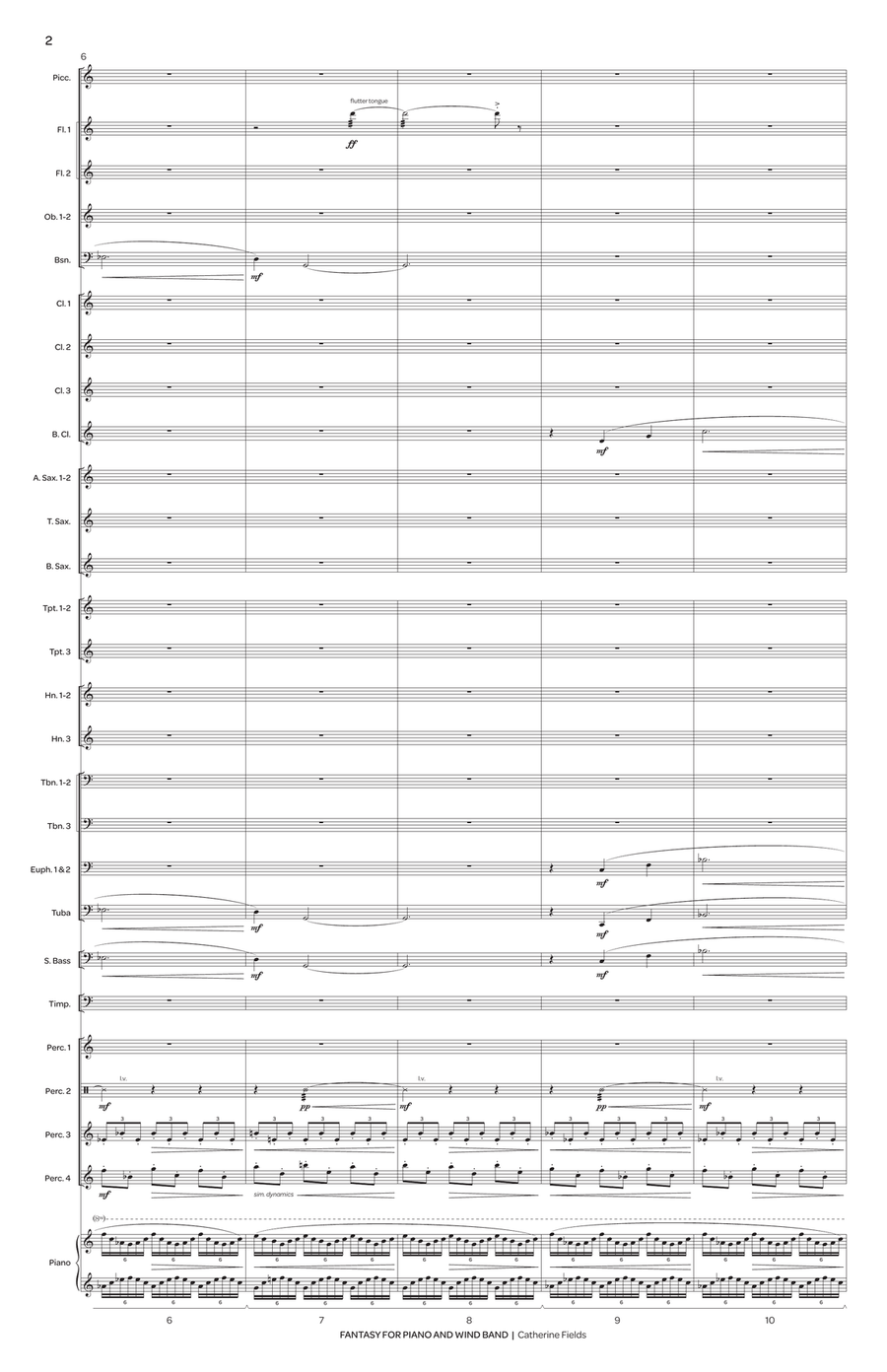 Fantasy for Piano and Wind Band Concert Band scores gallery preview page 4