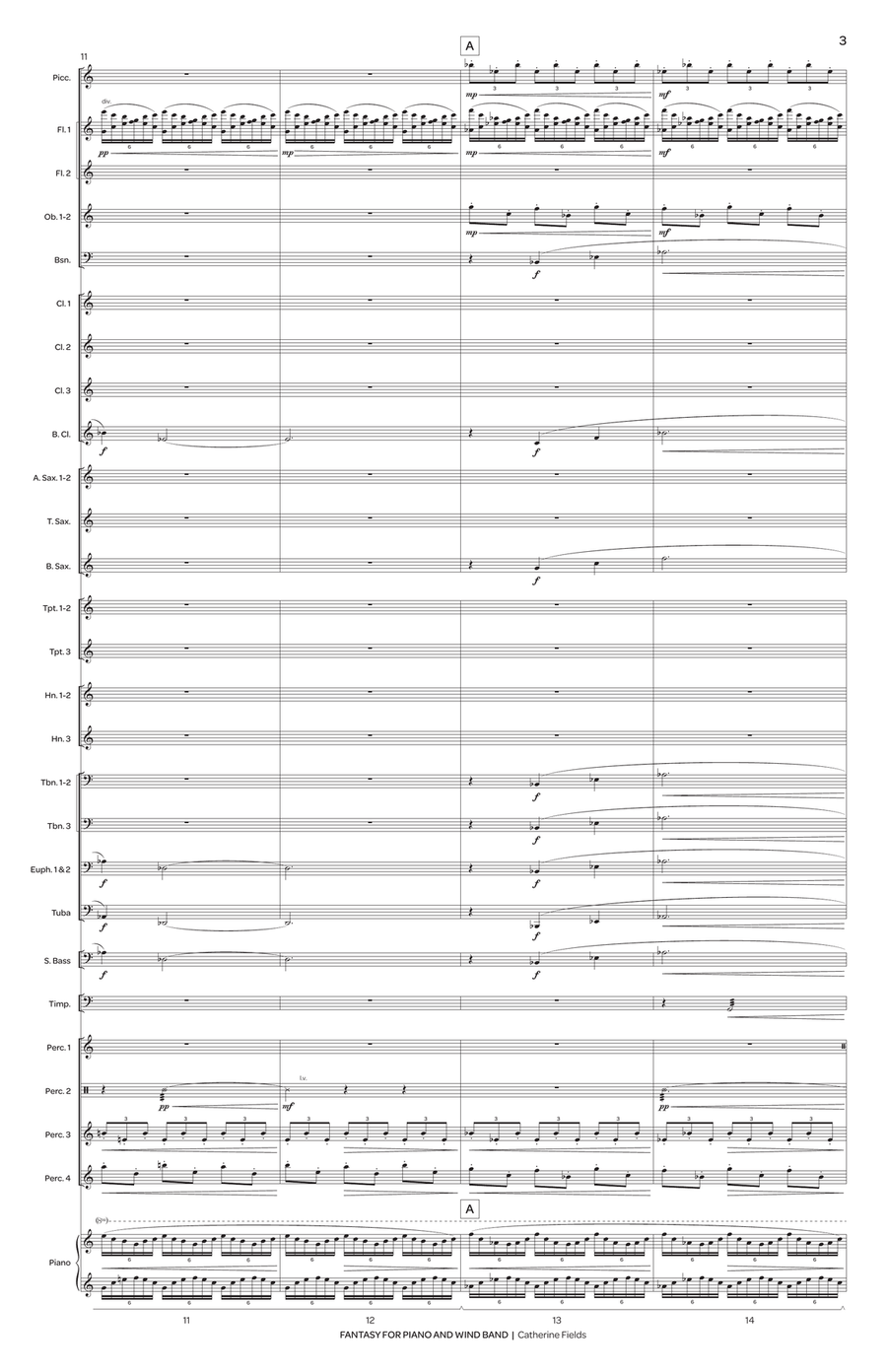 Fantasy for Piano and Wind Band Concert Band scores gallery preview page 5