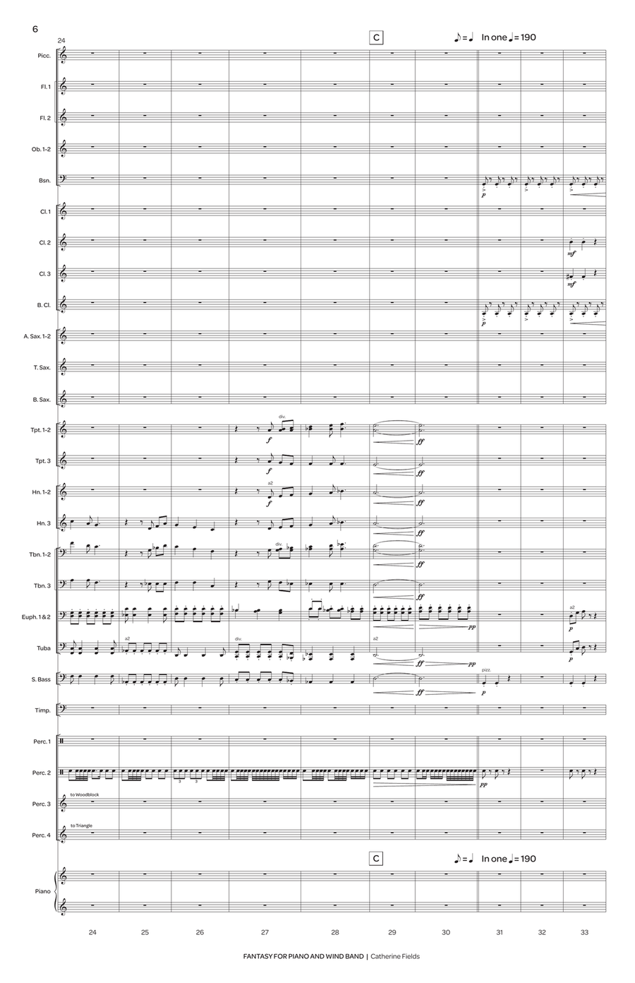 Fantasy for Piano and Wind Band Concert Band scores gallery preview page 8