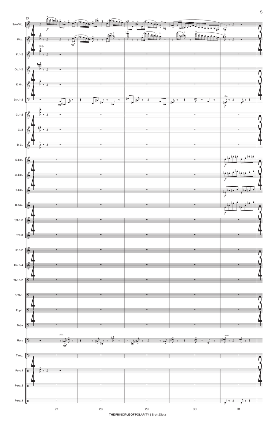 The Principle of Polarity (score only) Vibraphone scores gallery preview page 6