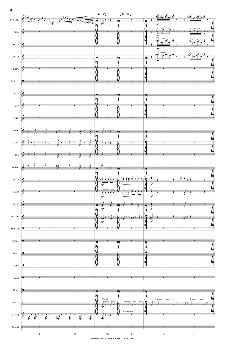 The Principle of Polarity (score only) Vibraphone scores gallery preview page 9