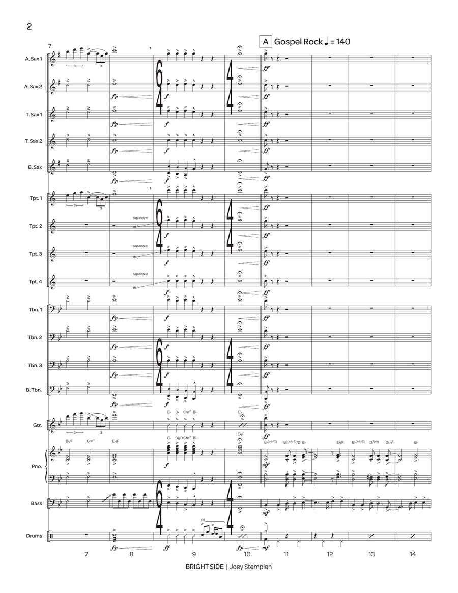 Bright Side (score only) Bright Side (score only) Jazz Ensemble scores gallery preview page 3
