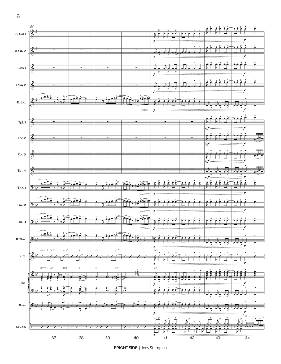 Bright Side (score only) Bright Side (score only) Jazz Ensemble scores gallery preview page 7
