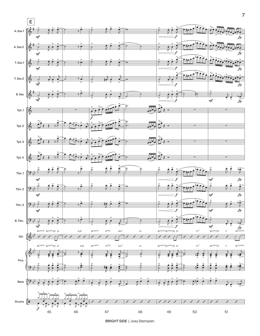 Bright Side (score only) Bright Side (score only) Jazz Ensemble scores gallery preview page 8