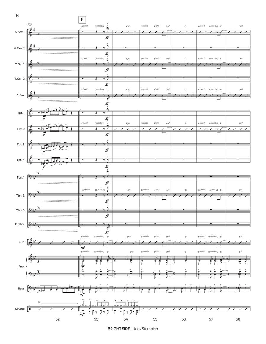 Bright Side (score only) Bright Side (score only) Jazz Ensemble scores gallery preview page 9