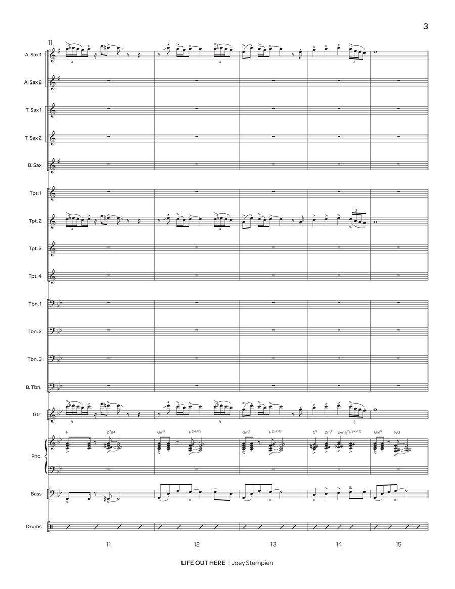 Life Out Here Life Out Here Jazz Ensemble scores gallery preview page 4