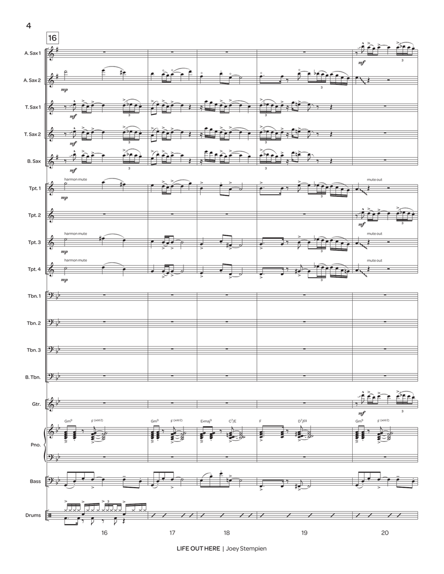 Life Out Here Life Out Here Jazz Ensemble scores gallery preview page 5