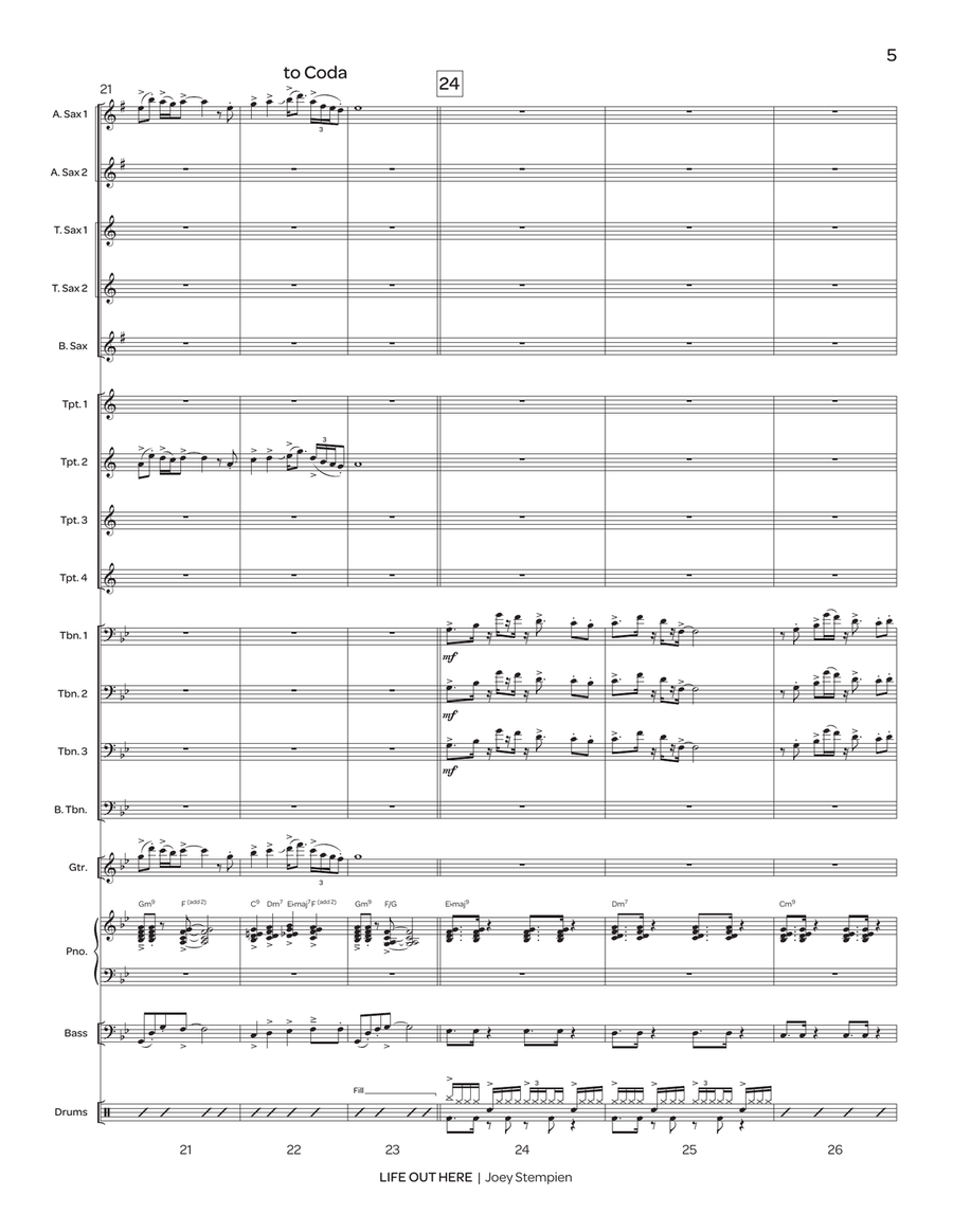 Life Out Here Life Out Here Jazz Ensemble scores gallery preview page 6