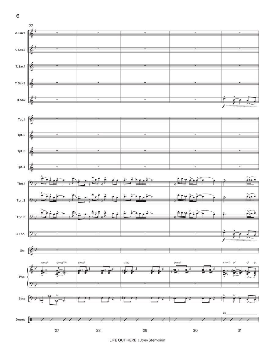 Life Out Here Life Out Here Jazz Ensemble scores gallery preview page 7