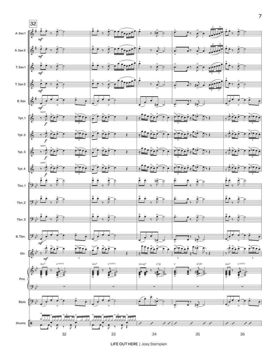 Life Out Here Life Out Here Jazz Ensemble scores gallery preview page 8